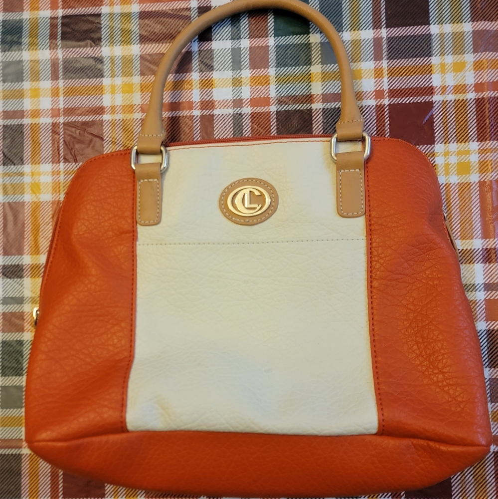 Orange and Beige CL America Handbag